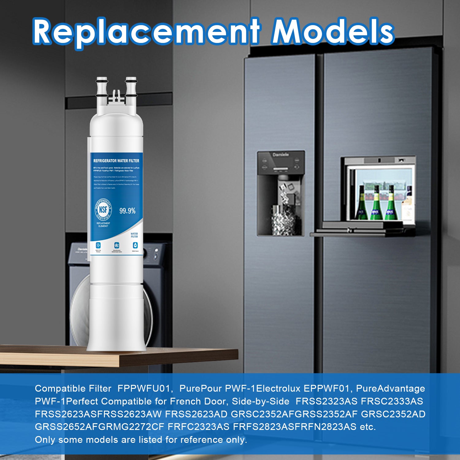 Discountfilterpro Compatible With EPPWFU01 Pure Advantage PWF-1 FPPWFU01 Water Filter 4-pack