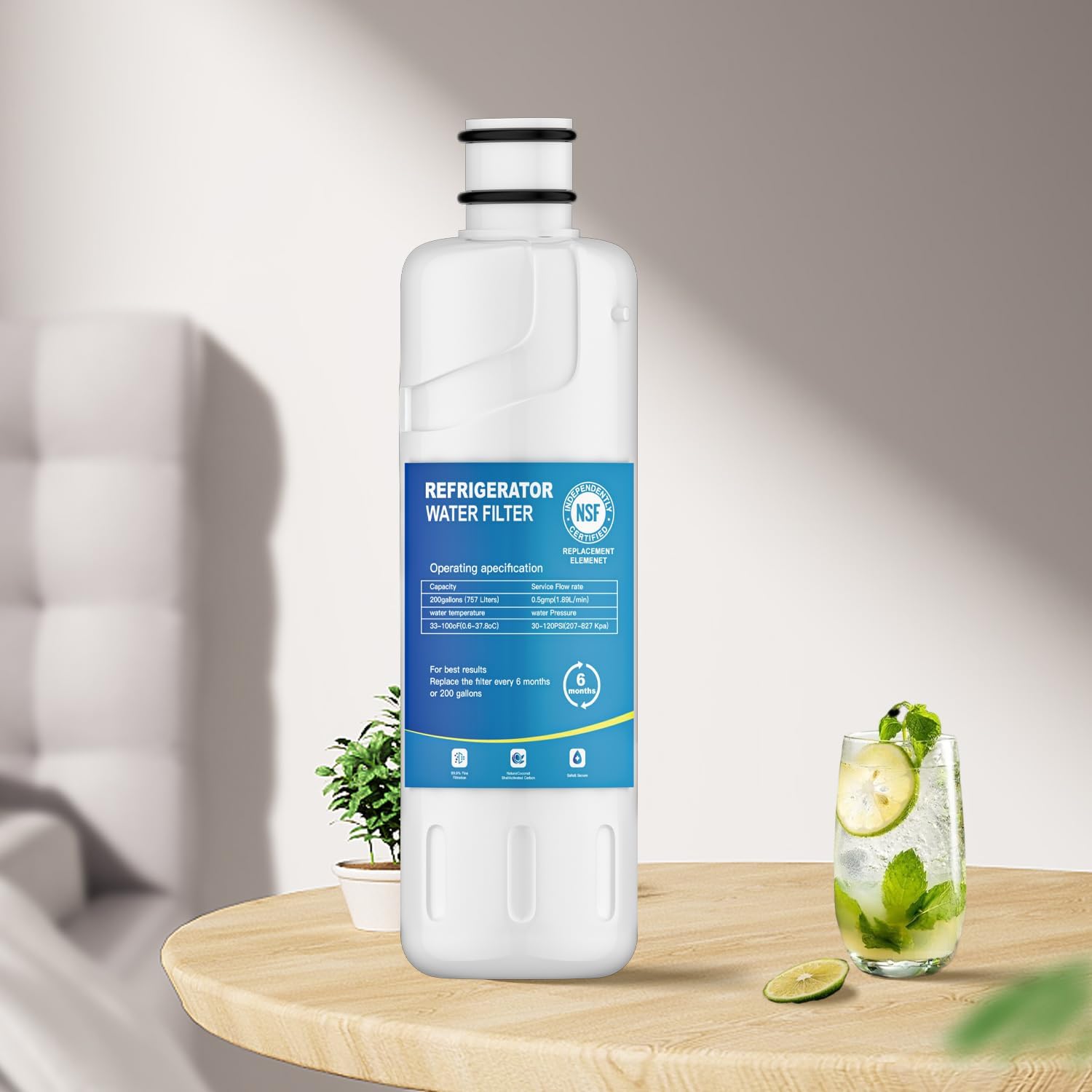 Discountfilterpro EDR2RXD1 Water Filter Replacement Universal Refrigerator Water Filter Premium Replacement for Clean Water & Ice
